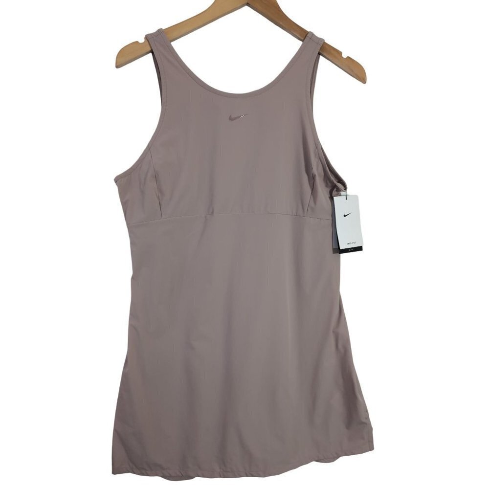 Nike Bliss Training Dress Womens L Mauve Attached Shorts Athletic‎ Tennis